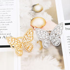 Rétro Émail Creux Papillon Cuivre Luxe Femmes Cristal Zircon Ras du cou Bague Déclaration Bijoux de Mode Femme Cadeau Femme