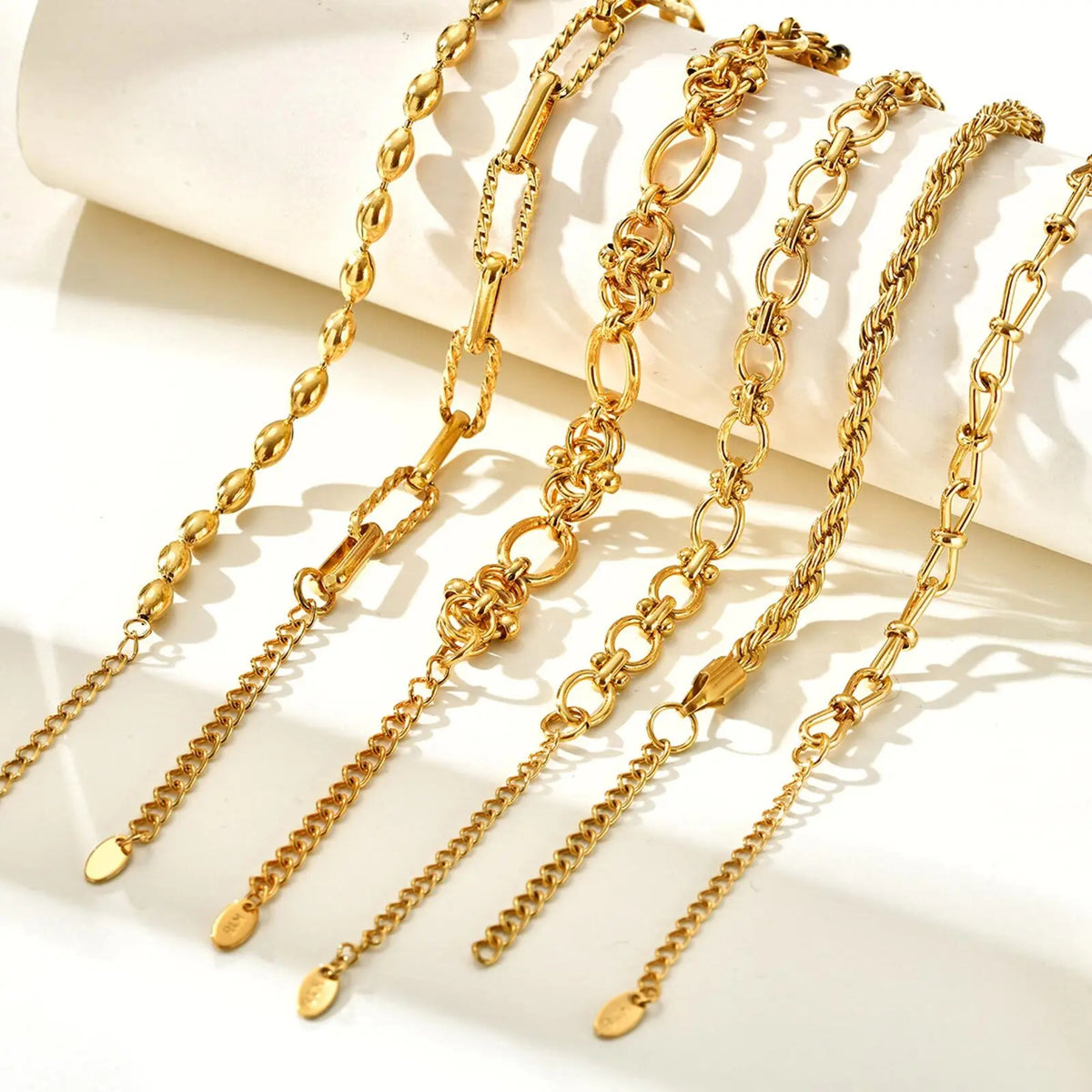 ChooseMe Gold Plated Layering Link Chain Bracelet