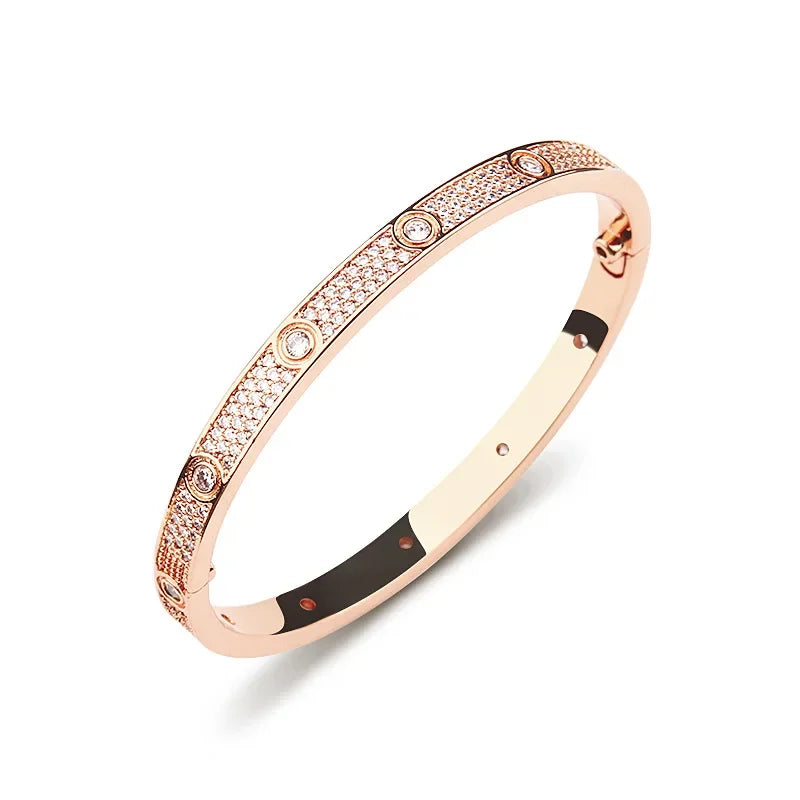 Luxurious Copper Zircon Bracelets Set Women Crystal Pendant Statement Ring Lady Fashion Jewelry