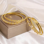 ChooseMe Light Luxury Cubic Zircon Cluster Weave Interlocking Bangle