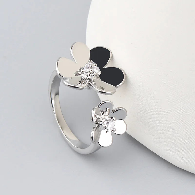 Fashion jewelry Luxury Geometry Cubic Ziron Ring Engagement Bridal Finger Bracelets Jewelry copper Classic Lady Gift