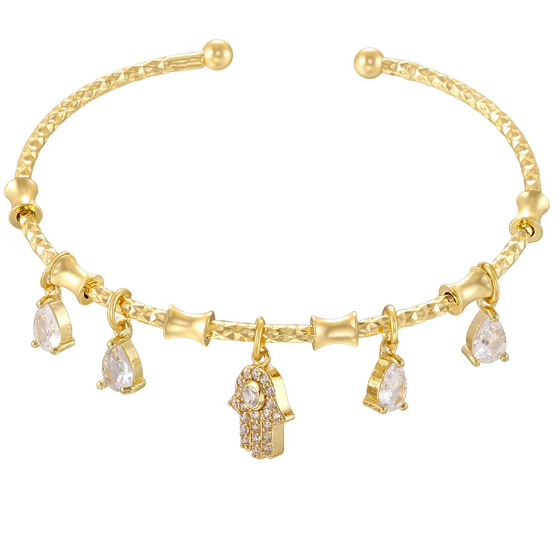 ChooseMe Gold-Color Romantic Round Charm Bracelet VL338