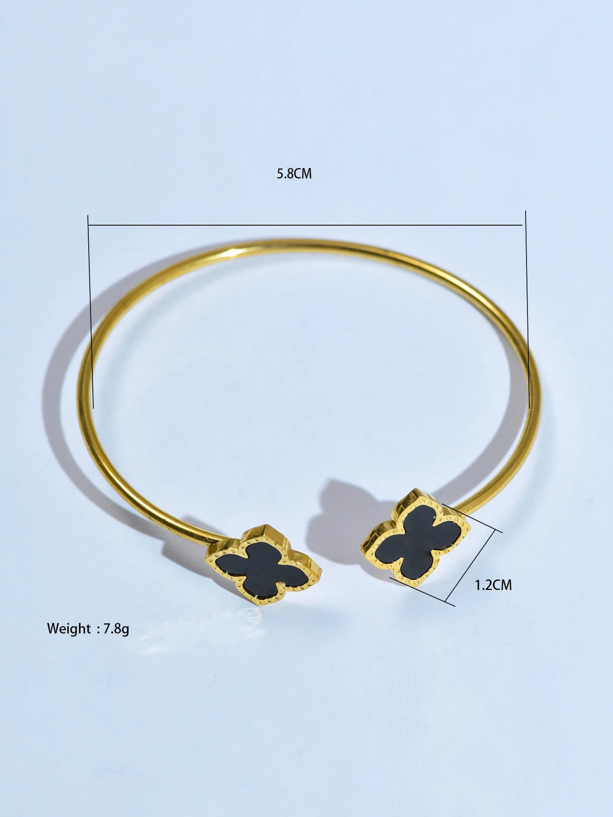 6 Pcs Clover Necklace, Bracelet, Bangle, Earring & Ring Jewelry Set