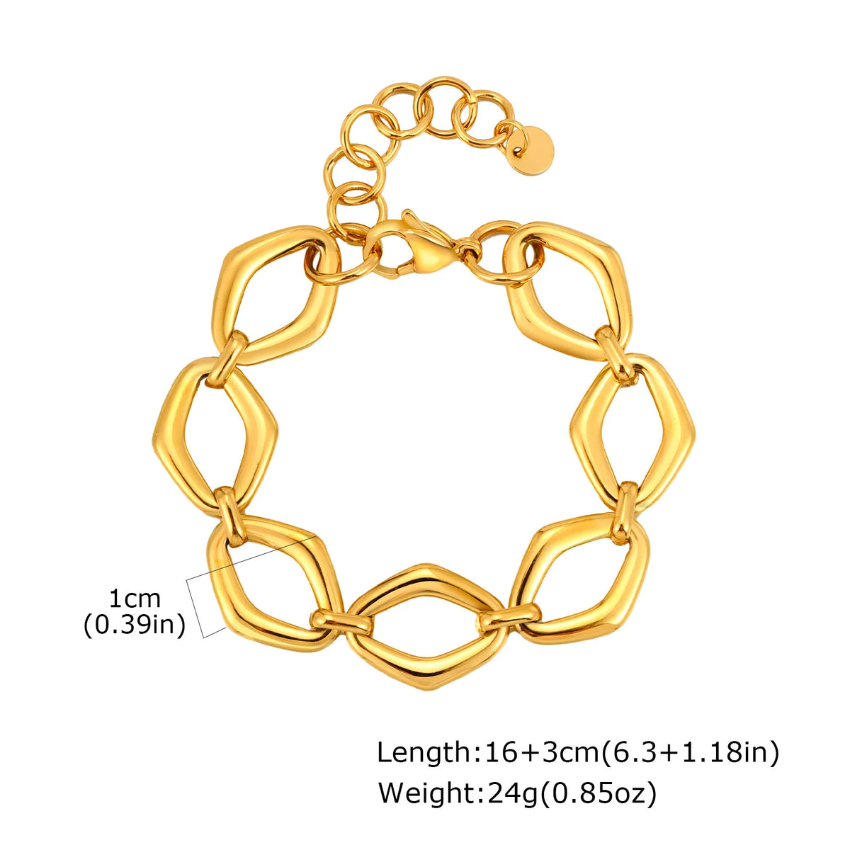 ChooseMe Gold Plated Layering Link Chain Bracelet
