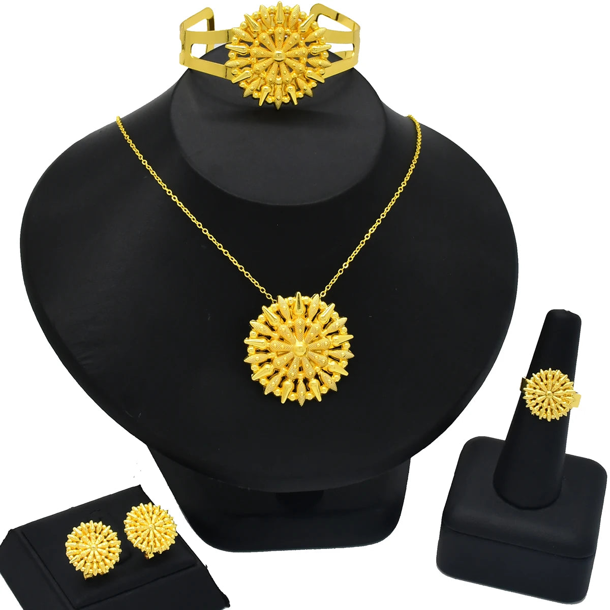 ANIID Nigeria Butterfly Cystal Jewelry Sets For Lady Wedding Ethiopian 24K Gold Color Necklace And Earing Jewellery Dubai Gift