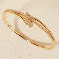 Trendy Stainless Steel Golden Snake Owl Zirconia Bracelet For Women Classic Animals Bangles Jewelry Accessories Summer As Gifts