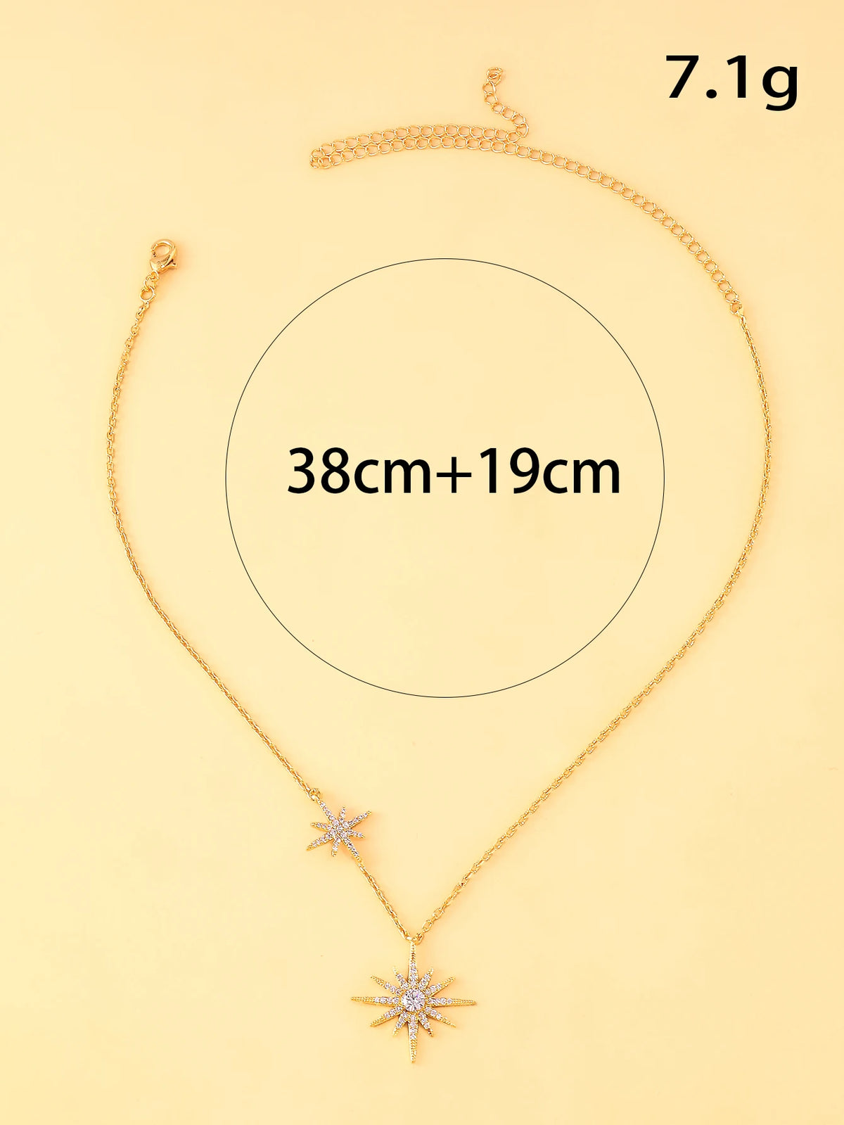 A rhinestone eight-pointed star pendant necklace for women, trendy and personalized necklace jewelry, simple female accessories
