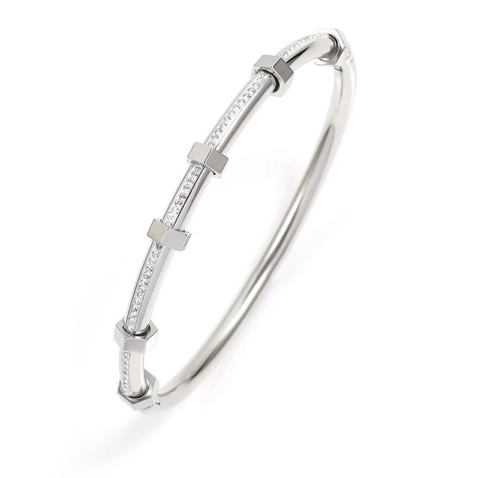 Electroplated Gold Bangle, High-end Sense Women Bracelet, Ins Fashion Non-fading Daily Hand Jewelry Accessories