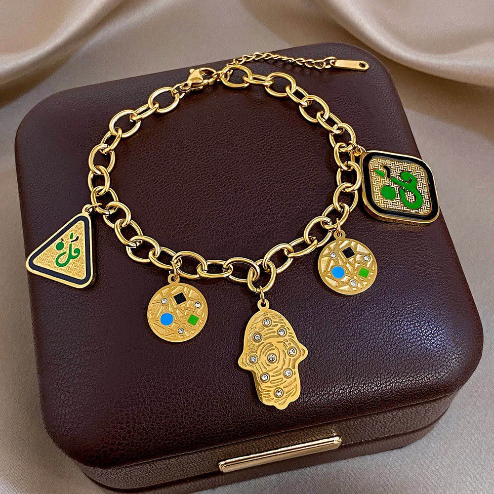 Greatera Classic Buddha's Hand Multi-Element Pendant Bracelet
