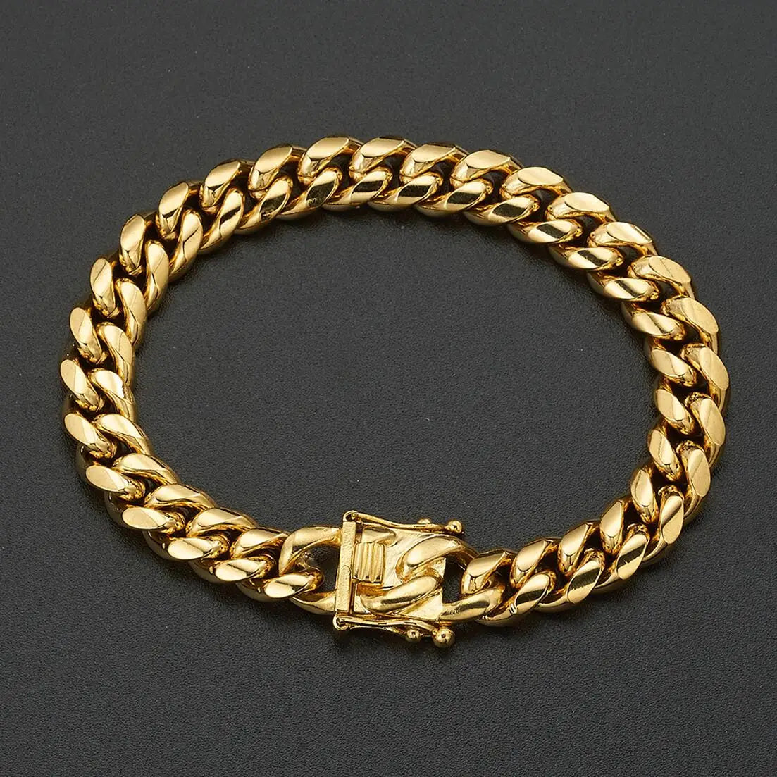 Stainless Steel Curb Cuban Link Chain Bracelet