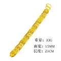 Comfortable Fitting Abacus Fu Character S-Clasp Bracelet For Men & Women 24K Gold AU999 | Skin-friendly, no pressure on wrist
