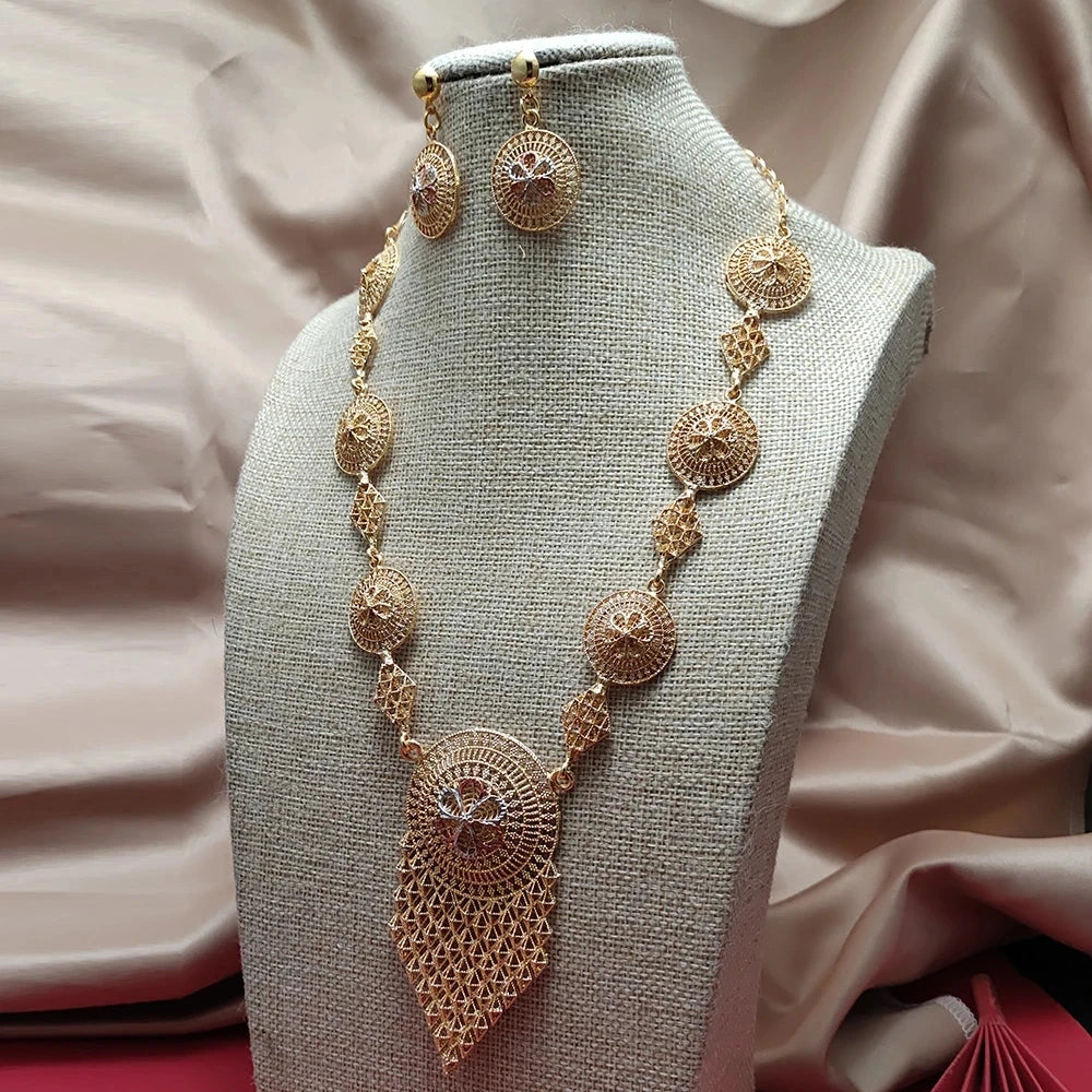 ChooseMe Ethiopian Gold-Color African & Arabian Charm Jewelry Set