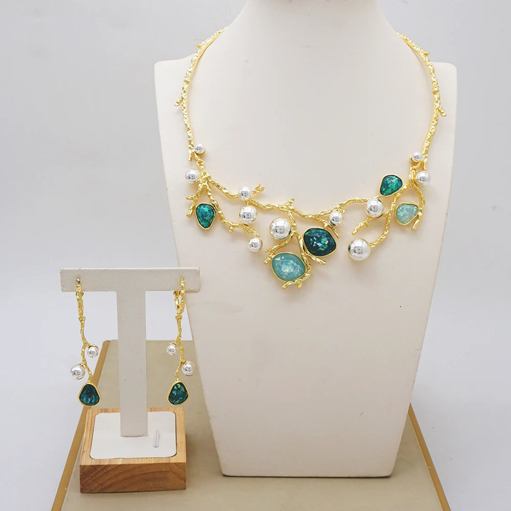 Brazilian Flower Italian Style Jewelry Set
