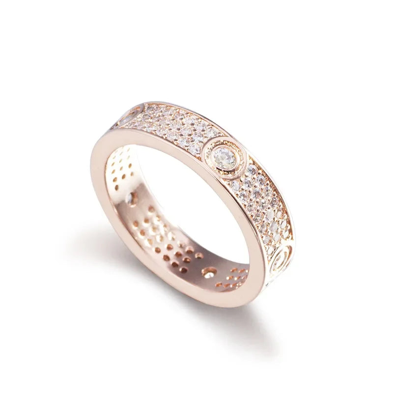 Luxurious Copper Zircon Bracelets Set Women Crystal Pendant Statement Ring Lady Fashion Jewelry