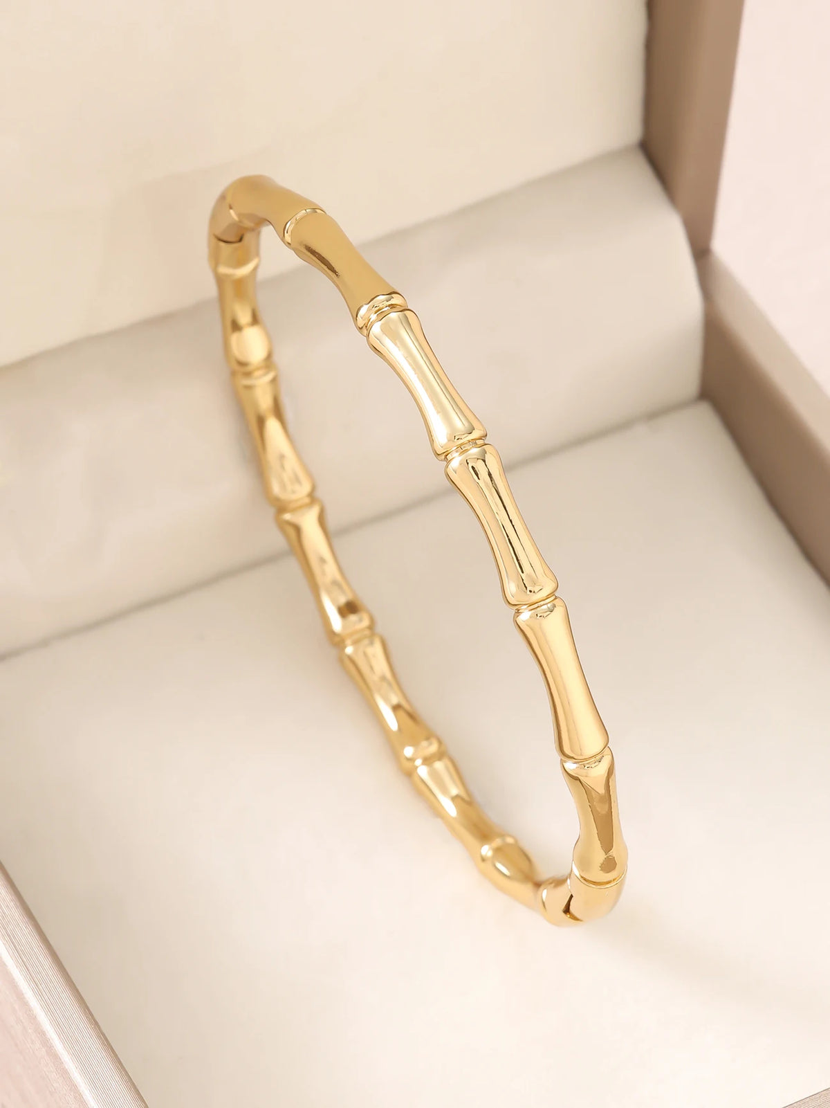 1pc 18K Gold Plated Stainless Steel Stackable Bracelet With Chain And Clover Design, Fashion Style For Women, Suitable For Casua
