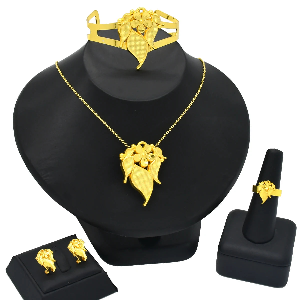 ANIID Nigeria Butterfly Cystal Jewelry Sets For Lady Wedding Ethiopian 24K Gold Color Necklace And Earing Jewellery Dubai Gift
