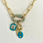 10 colliers ras-de-cou en acier inoxydable avec chaîne trombone et fermoir mousqueton, bijoux pour femmes avec breloque cadenas, tirette de canette de soda et grain de café