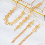 Snowflower Jewelry Set (Necklace, Earrings, Bracelet), Elegant Jewelry for Women, Fashion Accessory for Parties & Daily Wear
