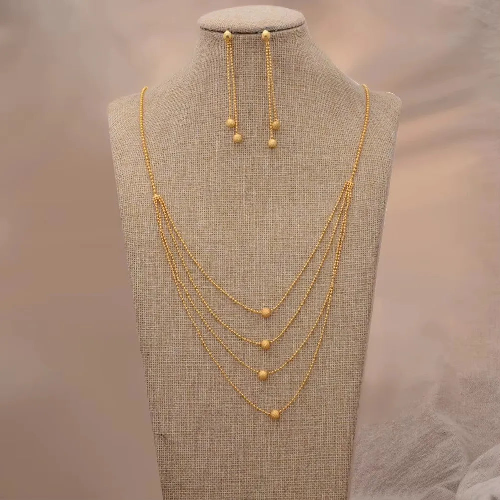 ChooseMe Arabic & Indian Style Gold-Color Bridal Jewelry Set