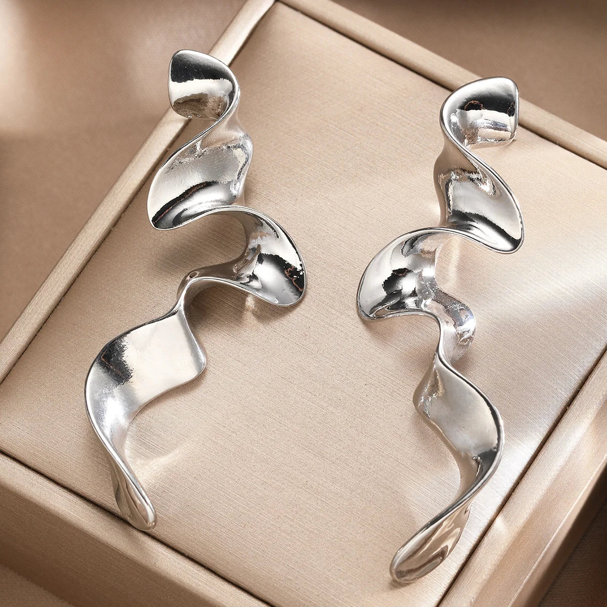 Vintage Chunky Twisted Irregular Drop Earrings