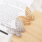 Rétro Émail Creux Papillon Cuivre Luxe Femmes Cristal Zircon Ras du cou Bague Déclaration Bijoux de Mode Femme Cadeau Femme