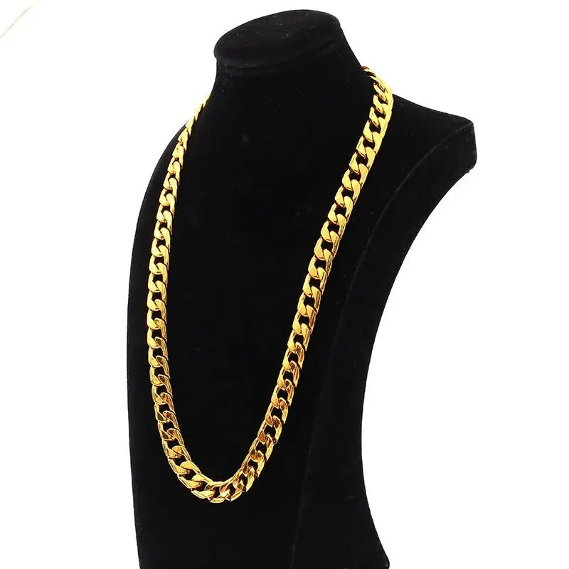 Classic High Quality Smooth Lock Chunky Chain Necklace