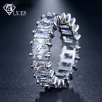 ChooseMe Square CZ Paved Austrian Zircon Engagement Ring