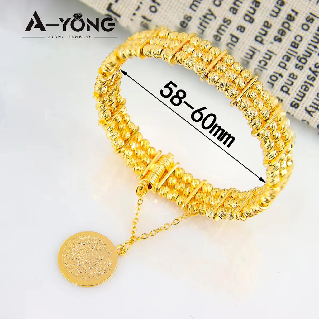 Bracelet jonc perlé multicouche islamique arabe de Dubaï