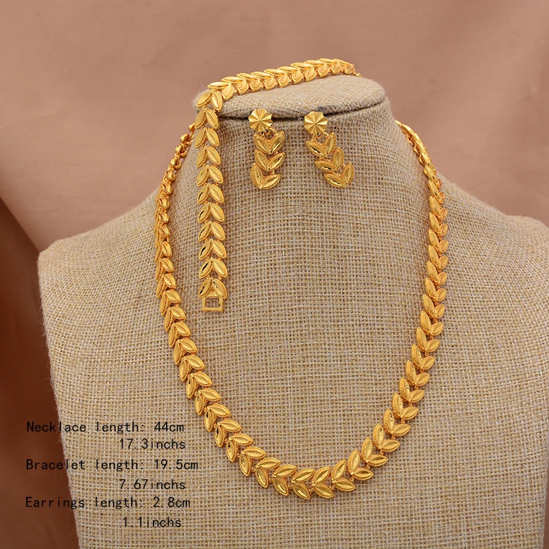 ChooseMe Ethiopian Gold-Color African & Arabian Charm Jewelry Set
