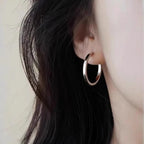 New Fashion Classics Simple Big Round Hoop Earrings for Women Circle Girls Shiny Delicate Party Womens Jewelry New Arrival