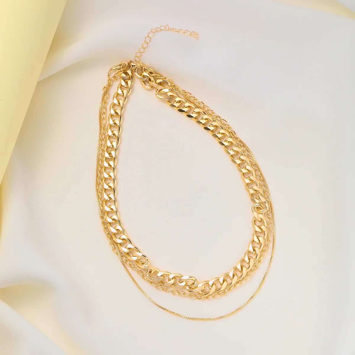 Punk Heavy Metal Multilayer Chunky Thick Cuban Chain Choker Necklace