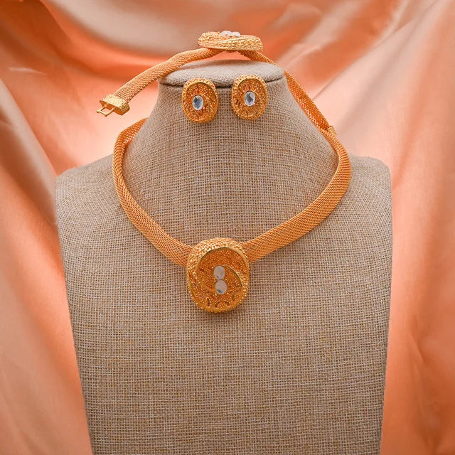ChooseMe Ethiopian Gold-Color African & Arabian Charm Jewelry Set