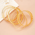 10 Pcs Trendy Multilayer Twisted Bangle Set