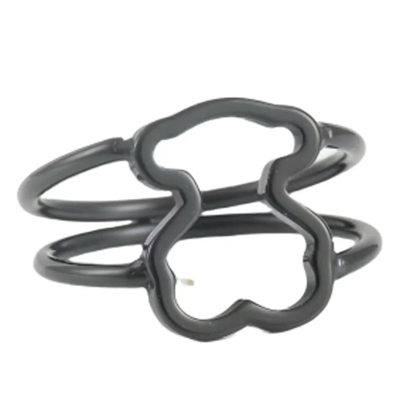 Hollow Love Heart Never-Fade Titanium Stainless Steel Ring