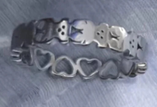 Hollow Love Heart Never-Fade Titanium Stainless Steel Ring