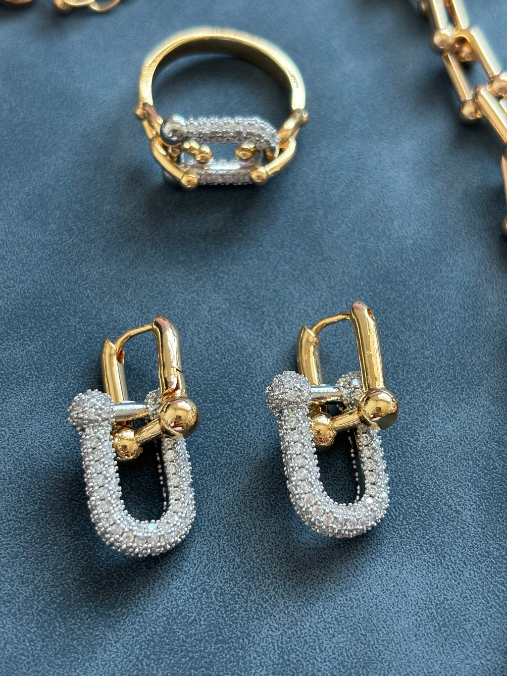 ACCKINGTrendy Fashion3PCS Luxury Waterdrop Indian Jewelry Sets For Women Wedding Party Indian Dubai Bridal jewelry Set