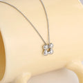 Simple Exquisite Rotate Flower Pendant Necklace Stud Earrings for Women Stainless Steel Jewelry Set Party Daily Gift for Friends