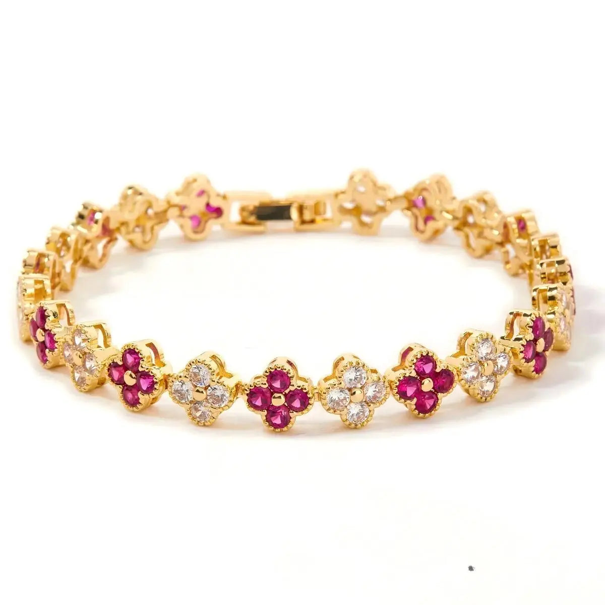 Luxury Four-Leaf Flower Lucky Banquet & Wedding Bracelet