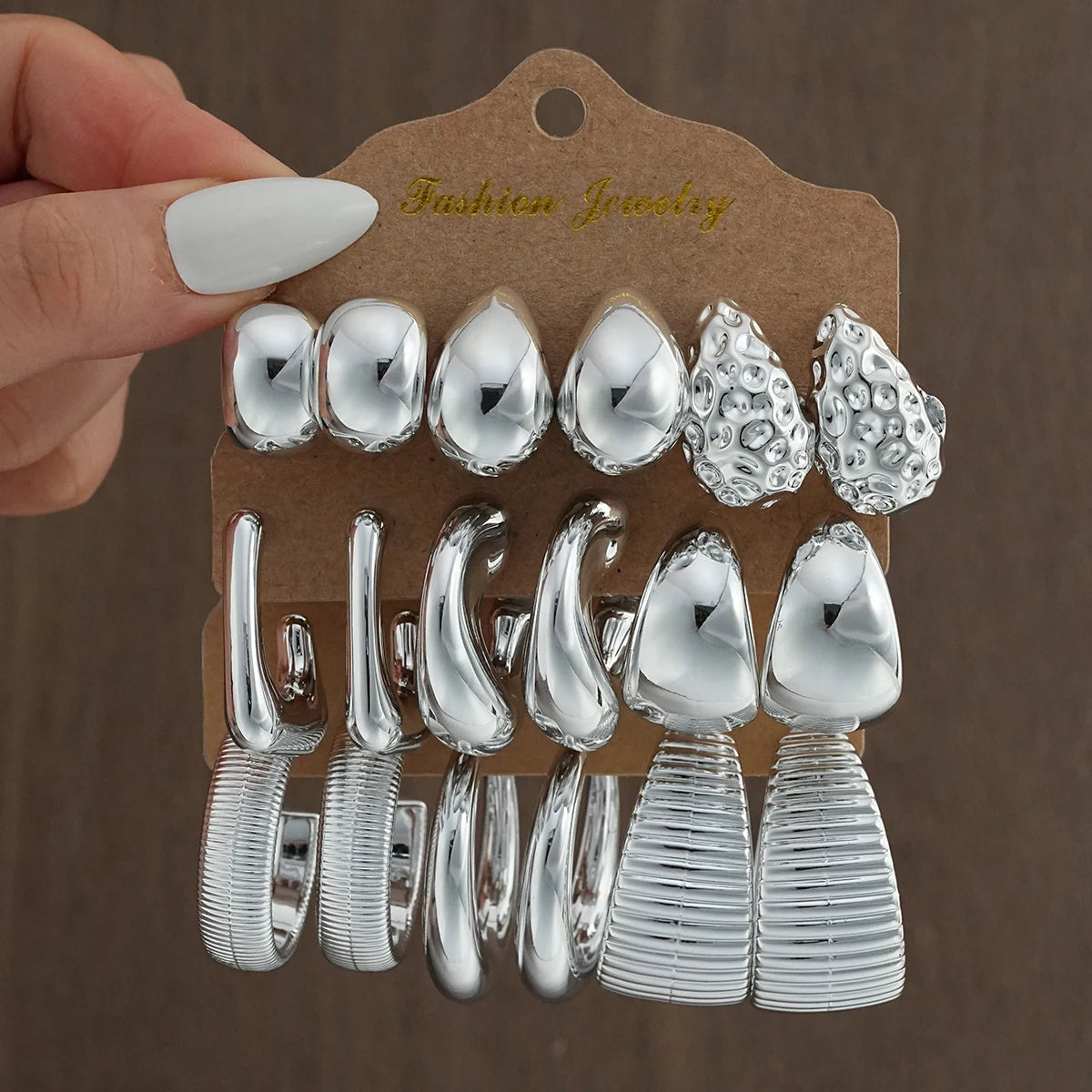 Vintage Punk Waterdrop Earring Set