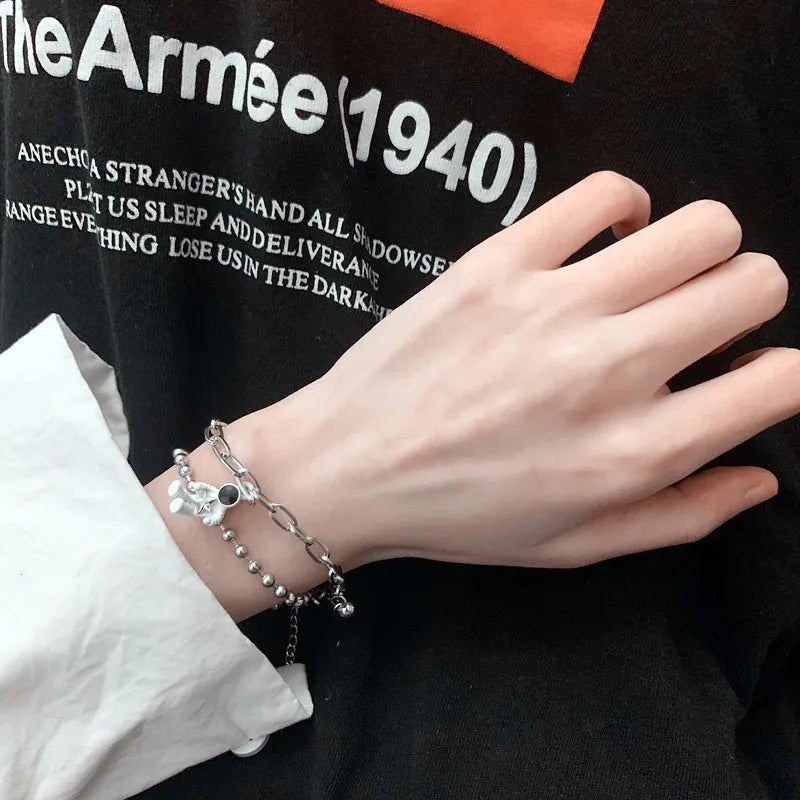 ChooseMe Handmade Sparkling Zircon Flower Alloy Bracelet