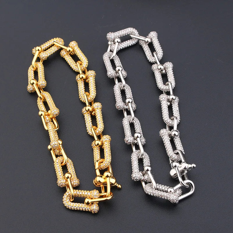 Retro Enamel Copper Fashion Luxurious Women Crystal Zircon Choker Statement Bracelet Lady Bangles Jewelry Lady Gift