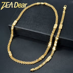 ChooseMe Dubai Hip Hop 18K Gold-Plated Link Chain Choker & Bracelet Set