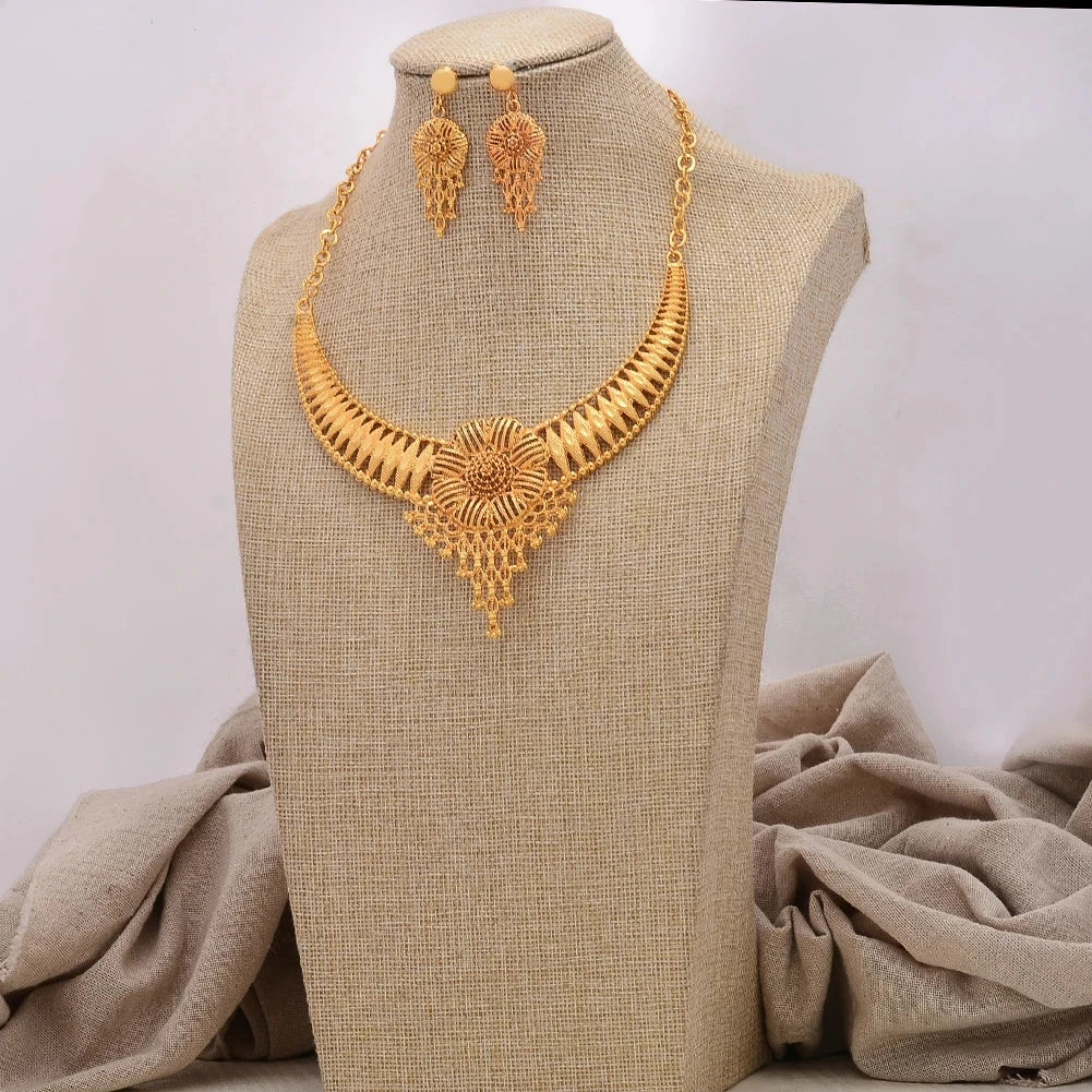 ChooseMe Ethiopian Gold-Color African & Arabian Charm Jewelry Set