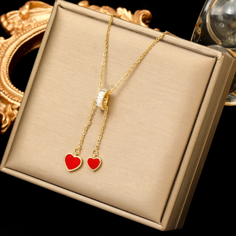 EILIECK 316L Stainless Steel Round Roman Numerals Pendant Necklace For Women Trendy Neck Chain Summer Vacation Jewelry
