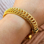 Dubai Charm 24k Gold Plated Bangles For Baby Child Arabic Bridal African Indian Bracelet Nigerian Wedding Hand Jewelry