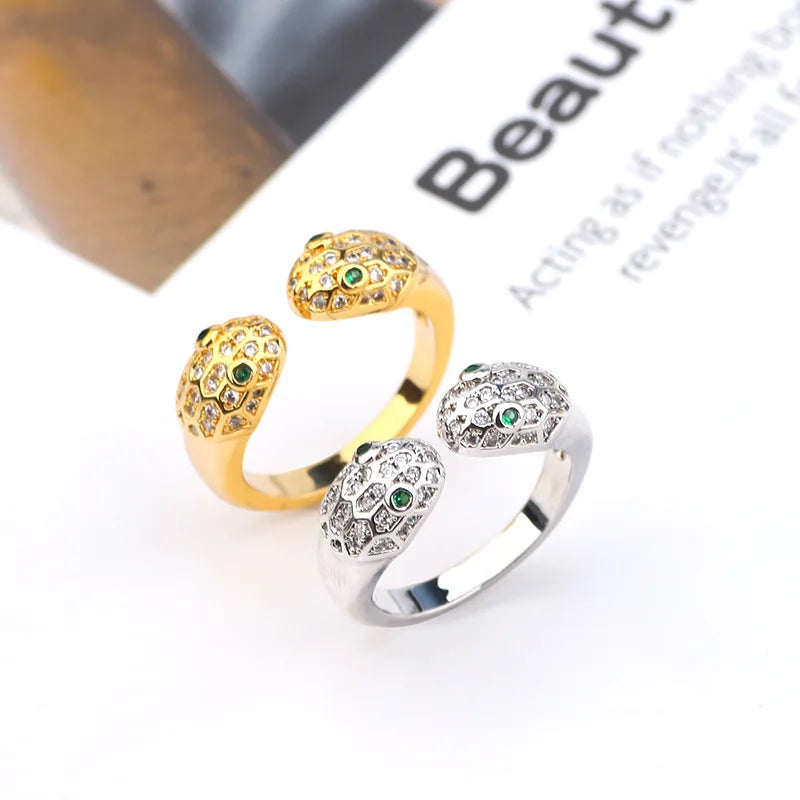 Luxurious Copper Zircon Bracelet Women Crystal Choker Statement Ring Lady Jewelry Jewelry Gift