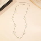Aomogo Acier Inoxydable 2025 Nouveau Collier Pendentif Trèfle à Quatre Feuilles Creux Simple Mode Design Chaîne Clavicule Bijoux Cadeaux
