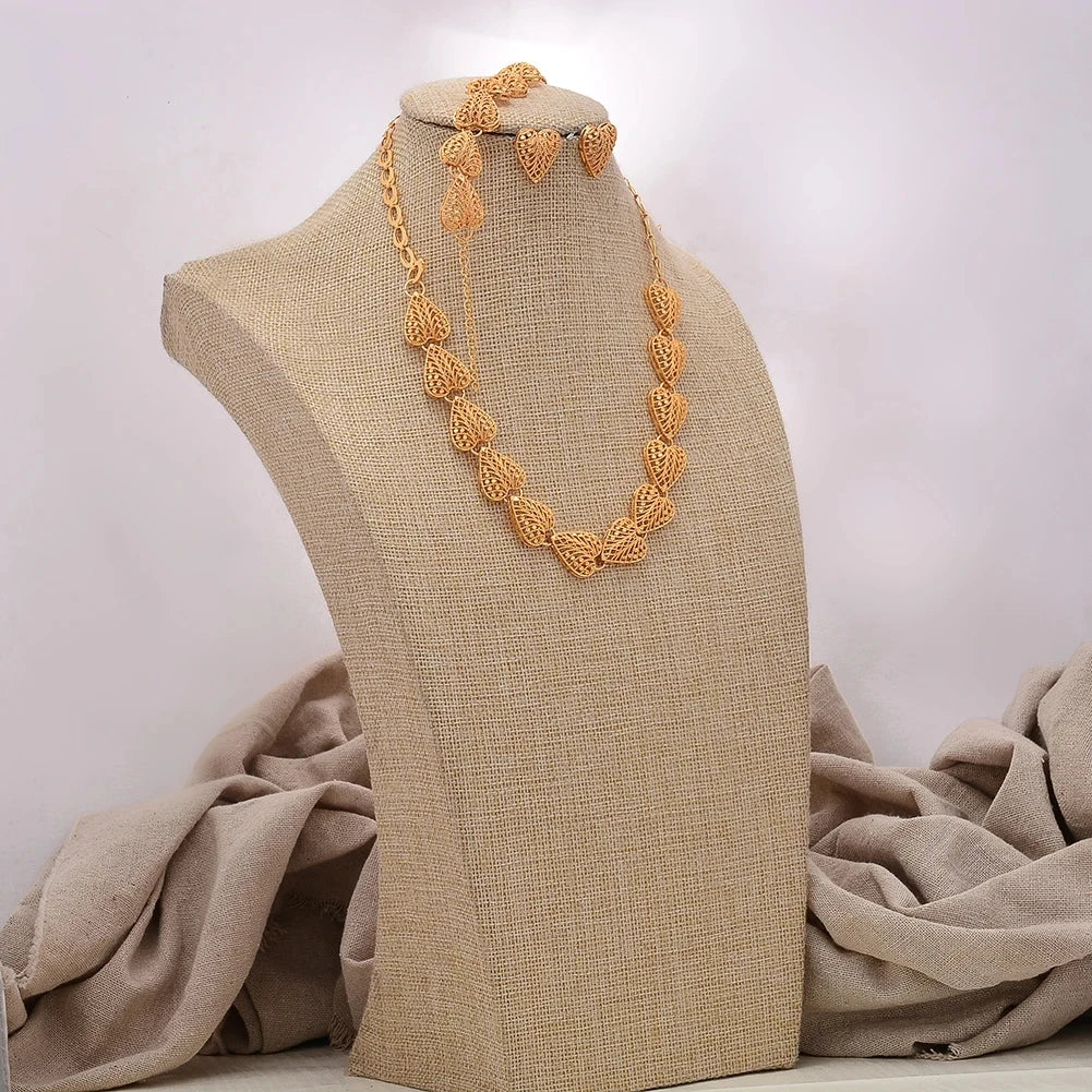 ChooseMe Ethiopian Gold-Color African & Arabian Charm Jewelry Set