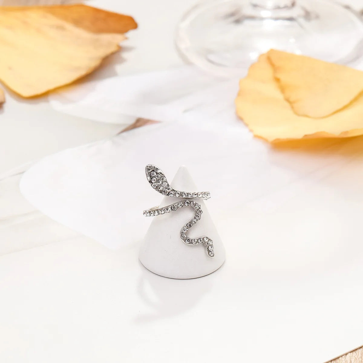 Y2K Trendy Gold Vintage Design Adjustable Open Snake Ring