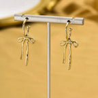 Retro Gold Tassel Bowknot Earrings